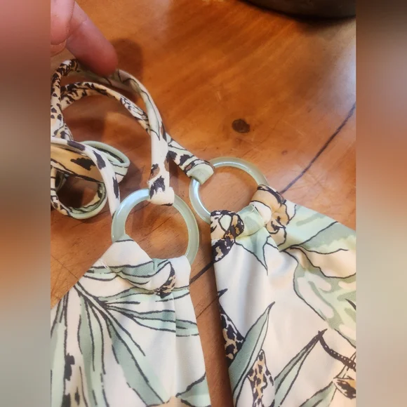 Aerie Safari Print Cutouts Cheeky Halter One Piece Size Small - Picture 7 of 8